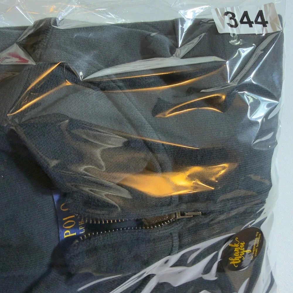 Polo Ralph Lauren Estate Rib XL Quarter Zip Pullover Black Men Pony Logo